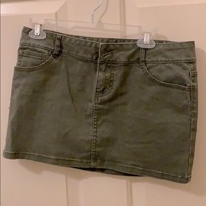 Short Green Denim Skirt🌱